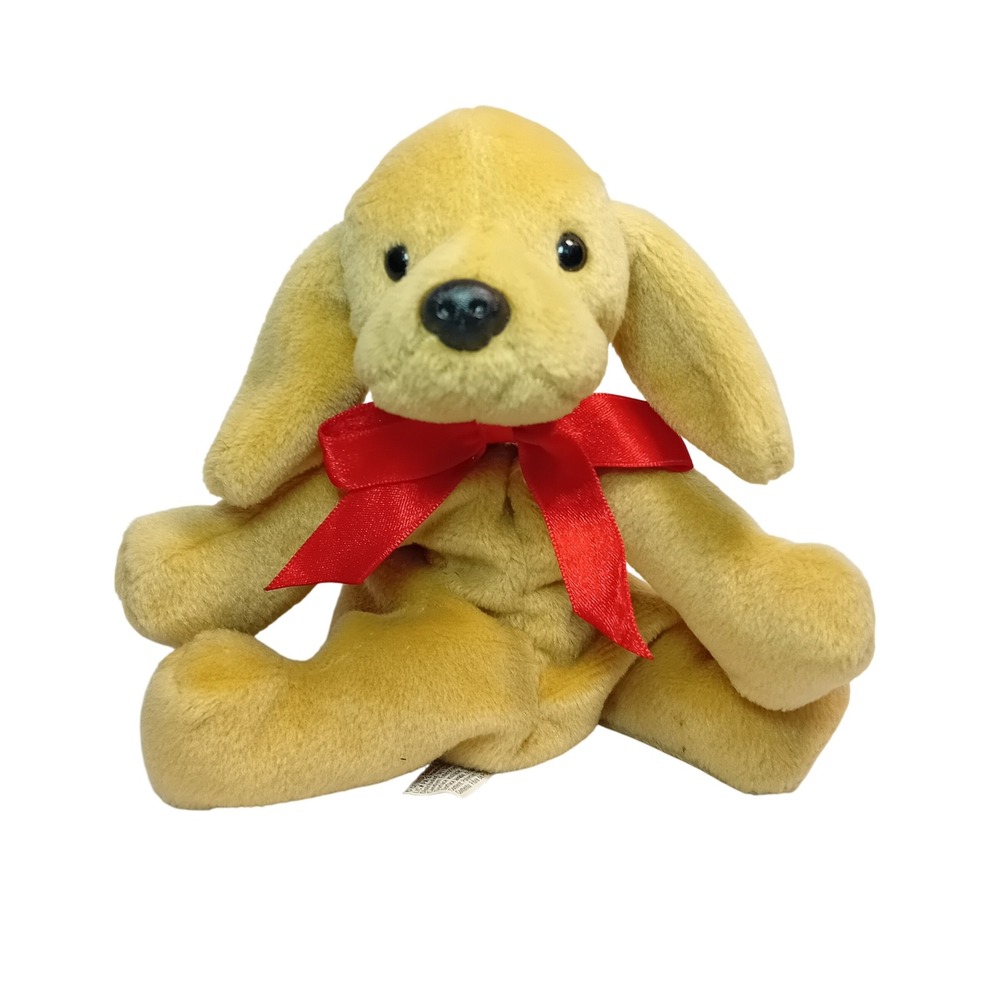 1997 Vintage Gund Golden Retriever Dog Majesta Paper Plushie Stuffed Animal  6.5
